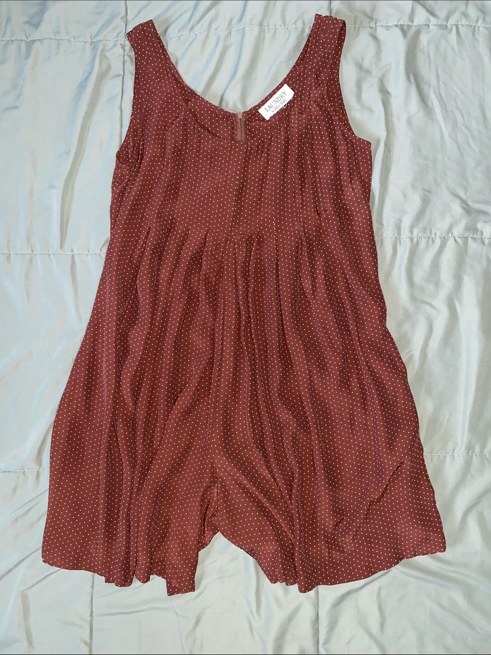 VINTAGE- Laundry by Shelli Segal Rust Polka Dot Sleeveless Romper